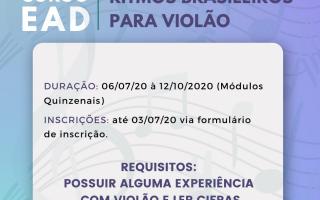 Proexc divulga Curso EAD Ritmos Brasileiros para Violão